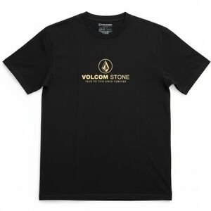 Volcom Stone Logo Graphic T-Shirt | Black Skate Surf Tee | Size Large